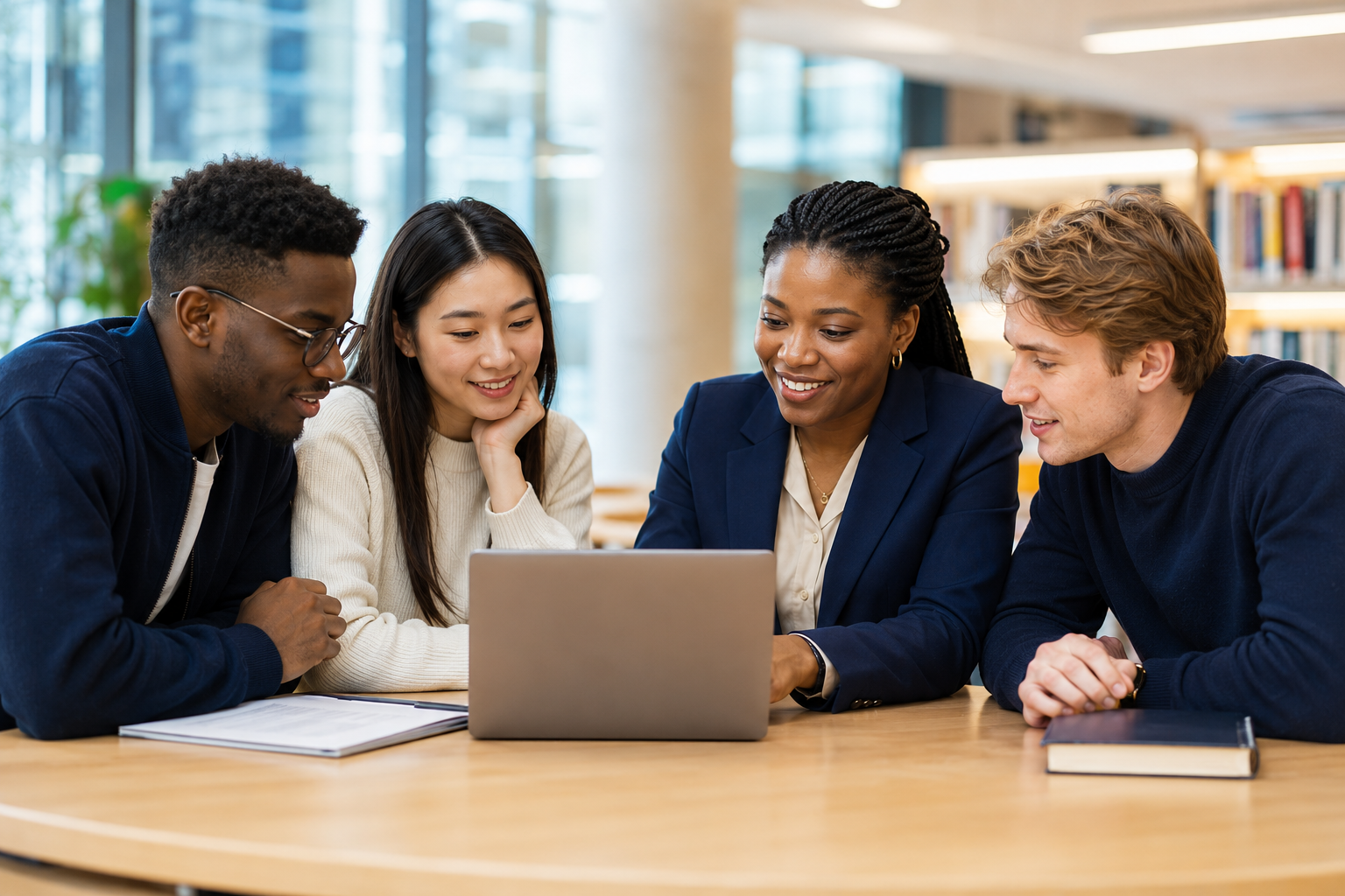 Diverse international students beginning their university journey